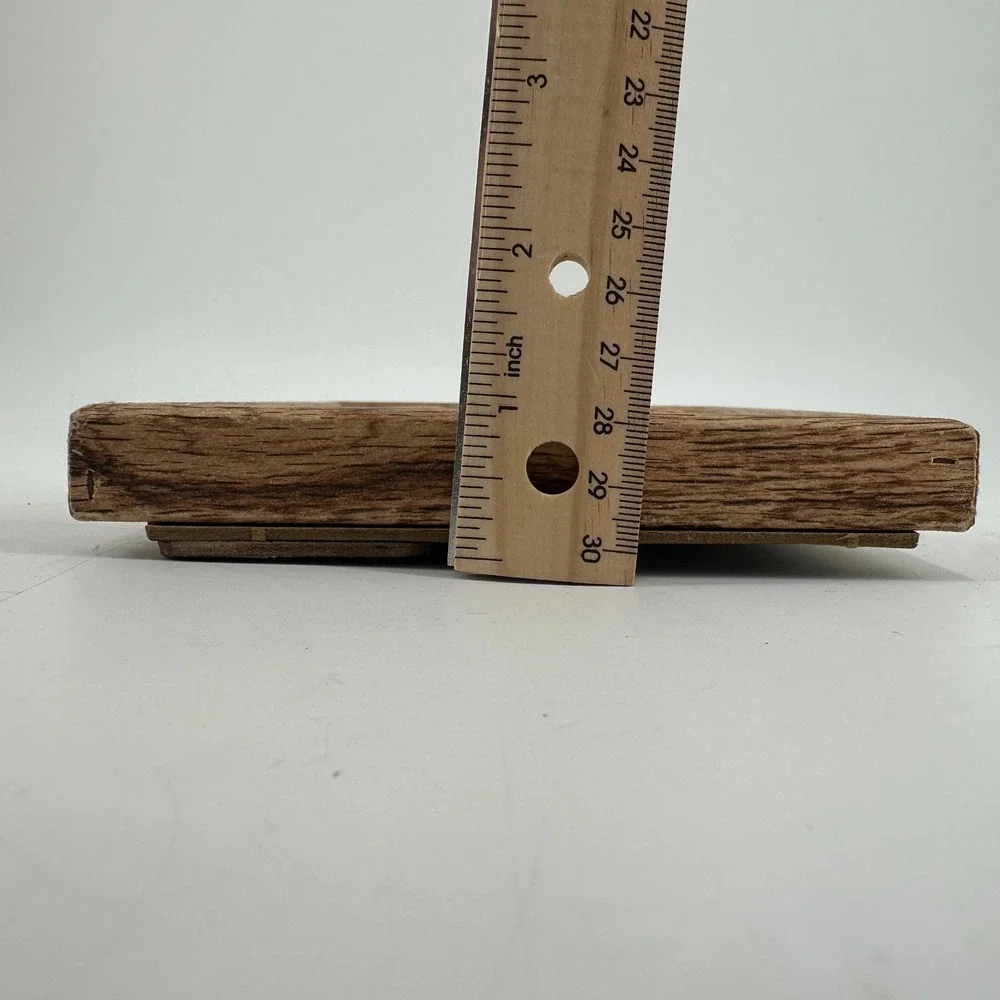 Vintage Rustic Wood Grain Picture Frame 5x7 Gold Tone Trim Tabletop‎